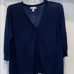 Dress Barn navy cardigan rayon/nylon size 18/20